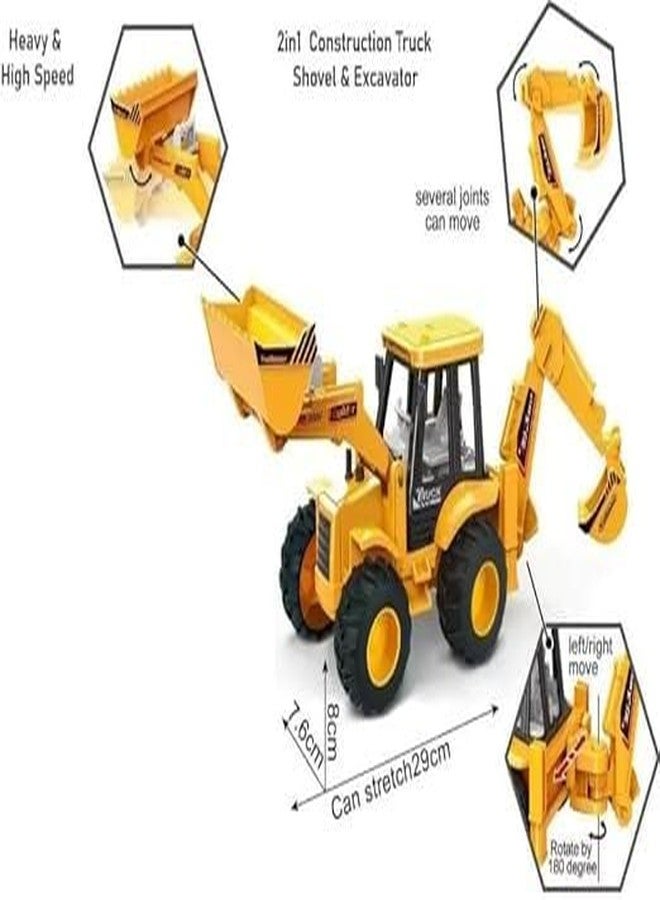 HDA GROUP Plastic Construction Realistic Engineer Vehicle Pushdozer Excavator73 - Realistic Design Vehicle Toy for Kids 3+ Years for Indoor and Outdoor Play | Safe and Durable Toy(Multicolor) - Image 4